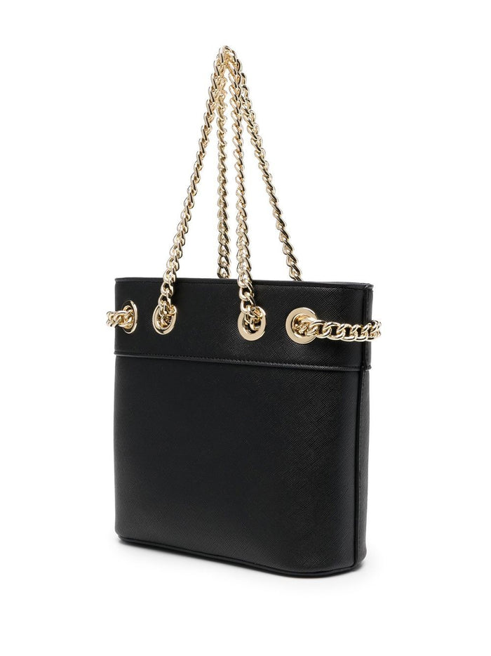 VERSACE WOMEN Sketch 7 Heart Charm Chain Cross Body Bag Black - MAISONDEFASHION.COM