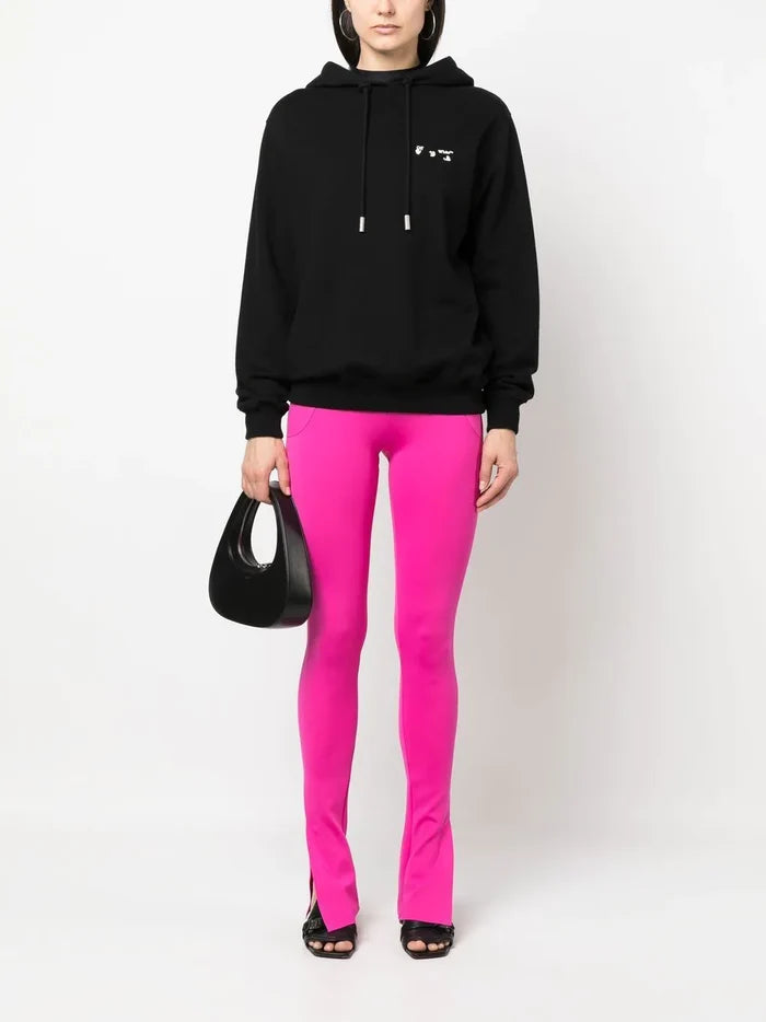 OFF-WHITE WOMEN Split Logo Leggings Rhodium Red - MAISONDEFASHION.COM